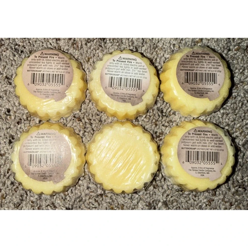 6 Yankee Candle Buttercream Potpourri Wax‎ Tarts New